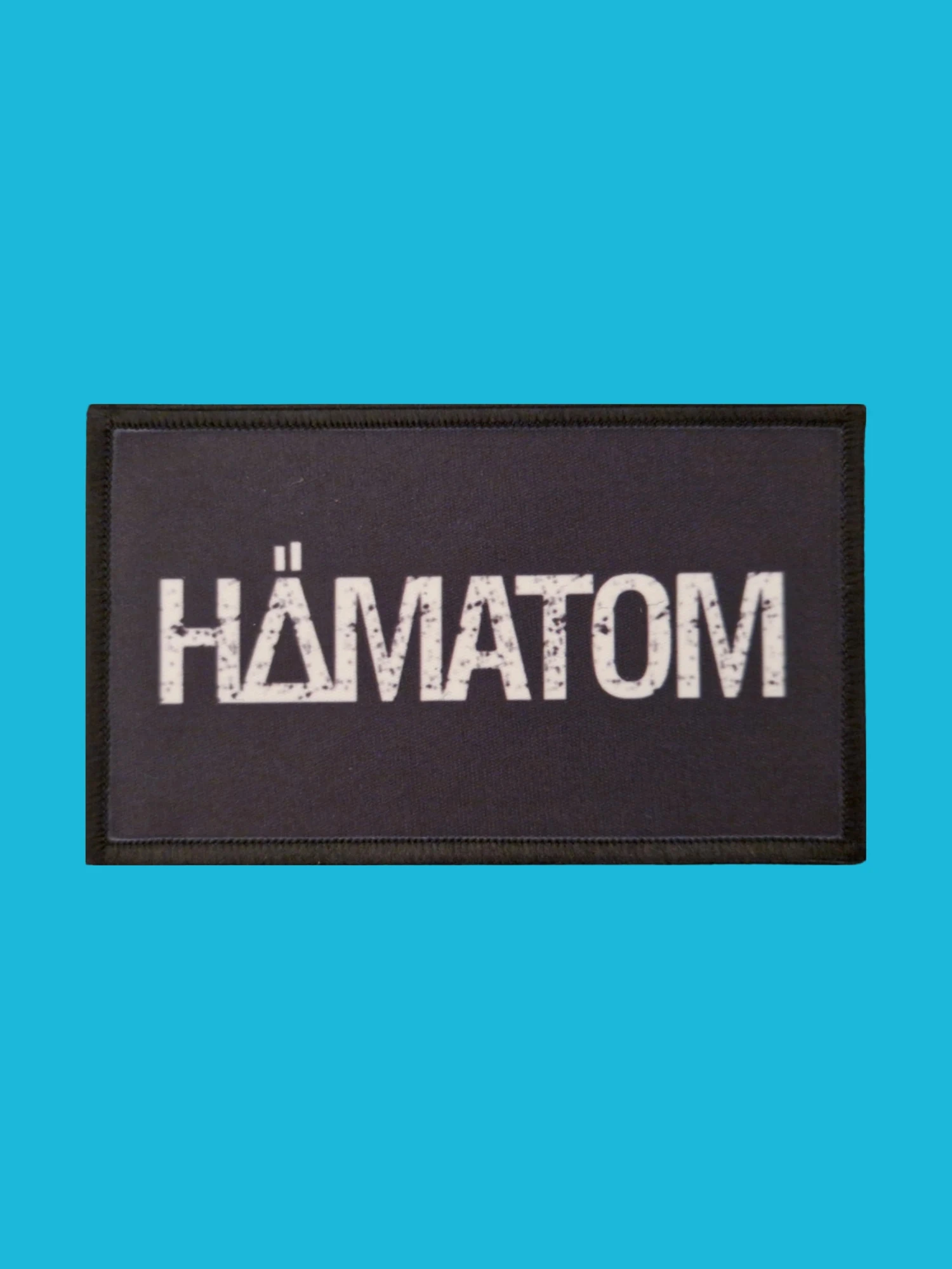 Patch Hämatom - Logo blanc sur fond noir - Imprimé - Rectangle de 10 x 6 centimètres